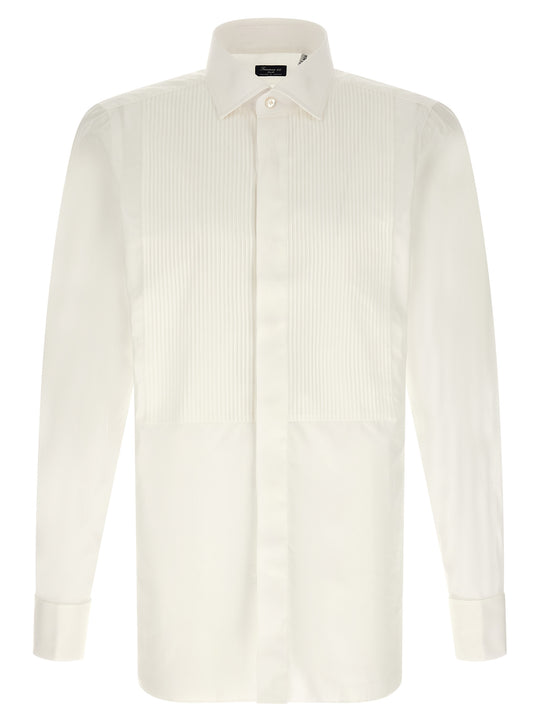Napoli Classic Tuxedo Shirt And Blouse White