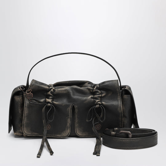 Bag With Multiple Pockets Dark Brown/Beige