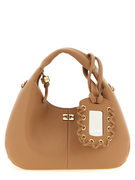 Mini Hobo Hand Bags Beige