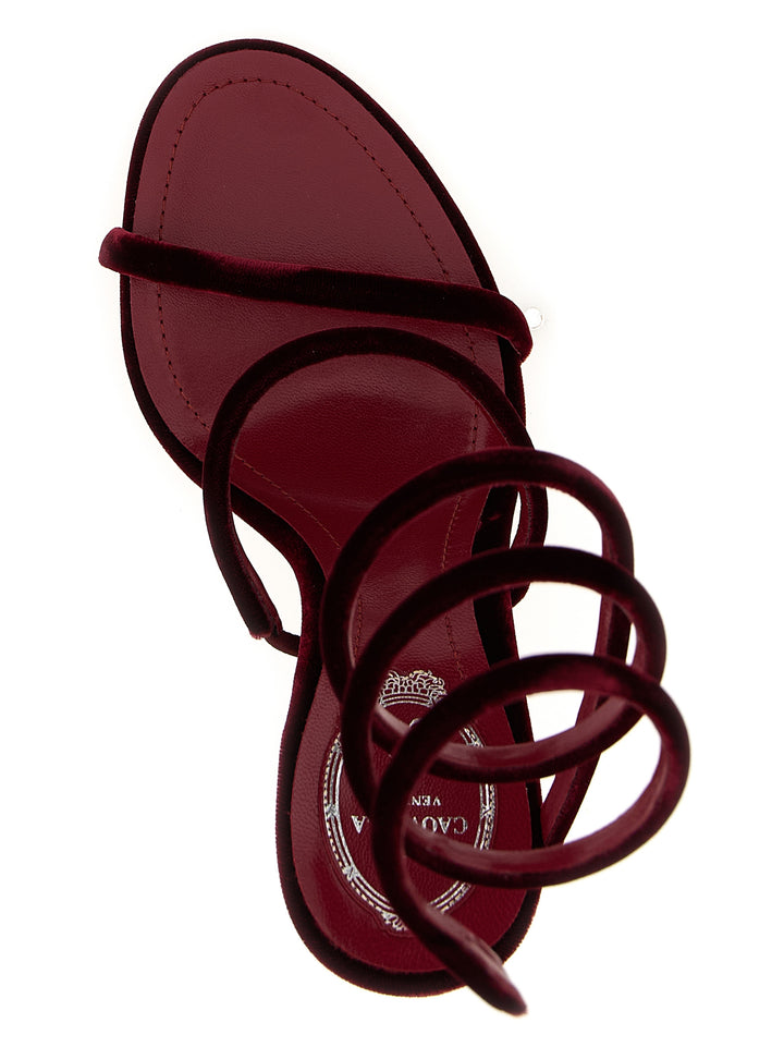René Caovilla Cleo Sandals - Bordeaux | 0a2ebd8a6643f97746cd034ecac9951b38b6750c