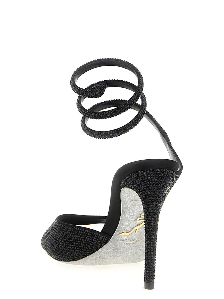 René Caovilla Audrey Sandals - Black | bddd16d97b8b058f9fa571c4b01eec75167f779c
