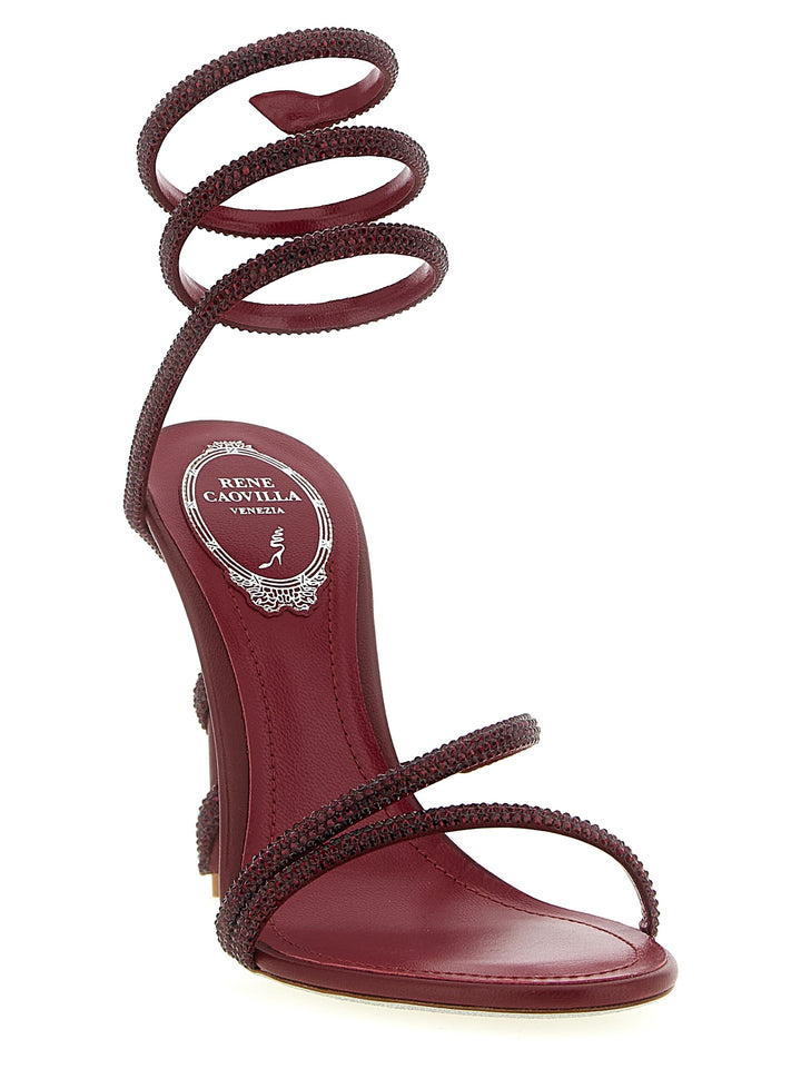 René Caovilla Margot Sandals - Bordeaux | a4bc9c905583d76fab7564126fee281e8274b22b
