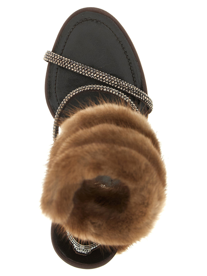 René Caovilla Lindsey Sandals - Brown | 3c6e53025f836810f92506992a715a7e711d8722