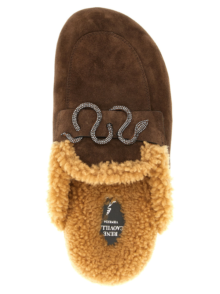 René Caovilla Morgana Flat shoes - Brown | 3f5903e9666f66c23d0f335642daa5bb3f2f8ae5