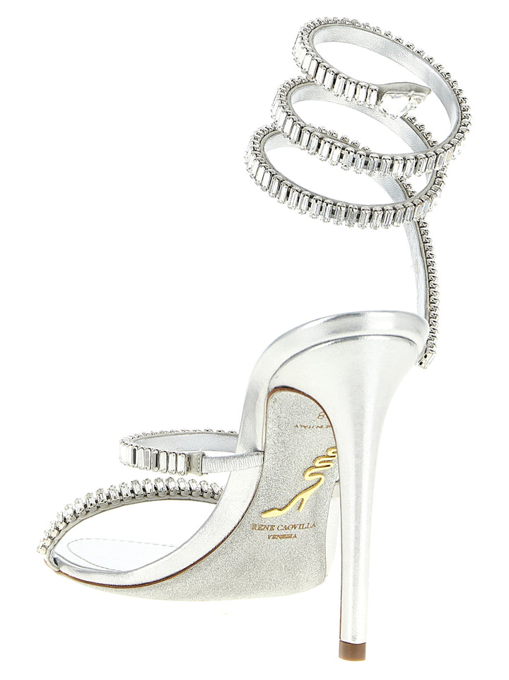 René Caovilla Cleo Spark Sandals - Silver | 97c9b3d7b6f19bc105674cb2025de75682d02328