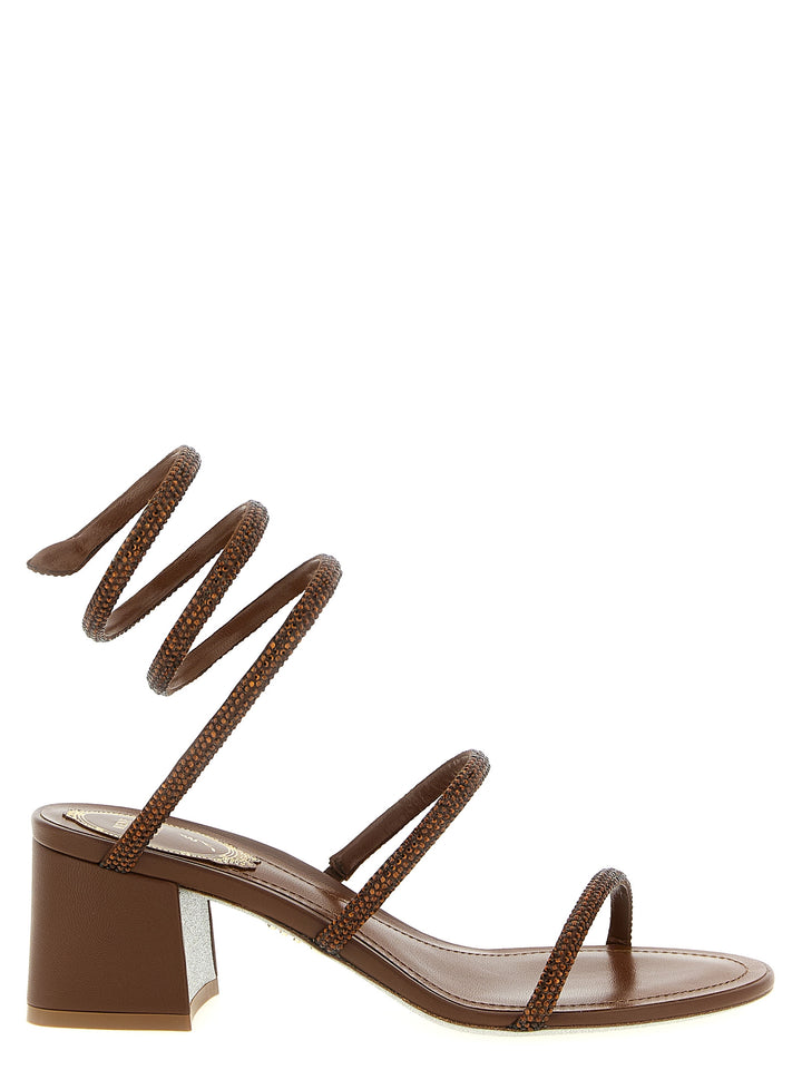 René Caovilla Cleo Sandals - Brown | aea79b5a1cc5318aafcd9559ee0883b3cb3b7f01