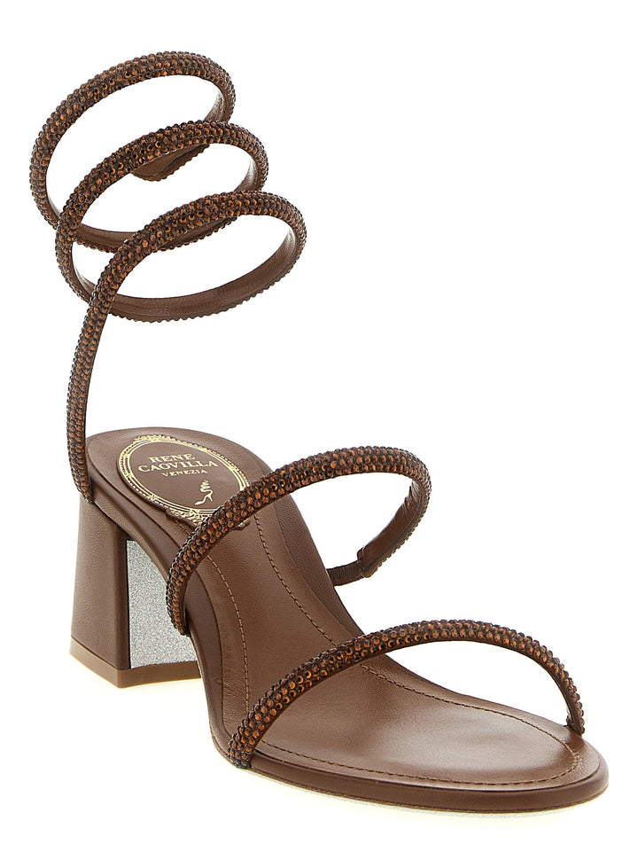 René Caovilla Cleo Sandals - Brown | 3ec5ea0b24326afbe707ce4d3af95be519c15a35