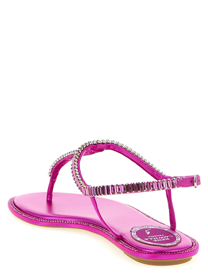 René Caovilla Diana Sandals - Fuchsia | 2535728e87007a5f40f9577d9f3cbfd4055cb53b