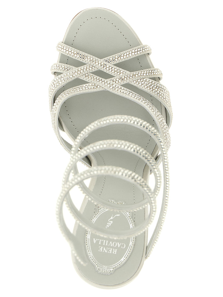 René Caovilla Dania Sandals - Silver | 42d32253953e73892346e0f214f7db204ae5b22e
