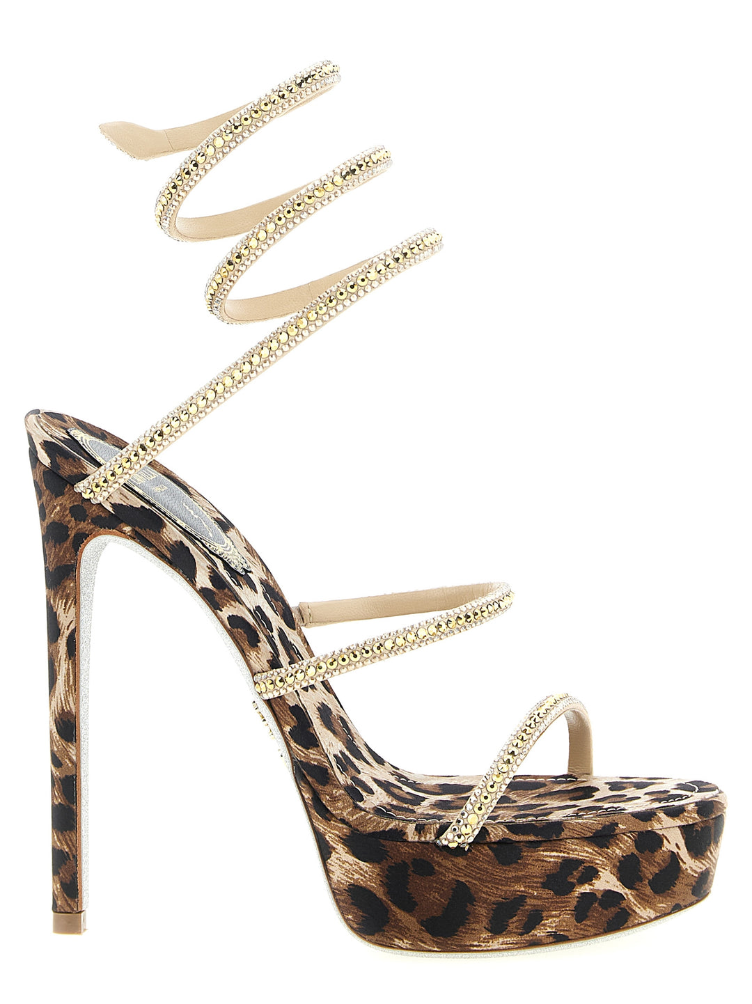 René Caovilla Cleo Leopard Sandals - Multicolor | 4bc2d26f5cd405fc4ff90b99566e7a352e4c117e