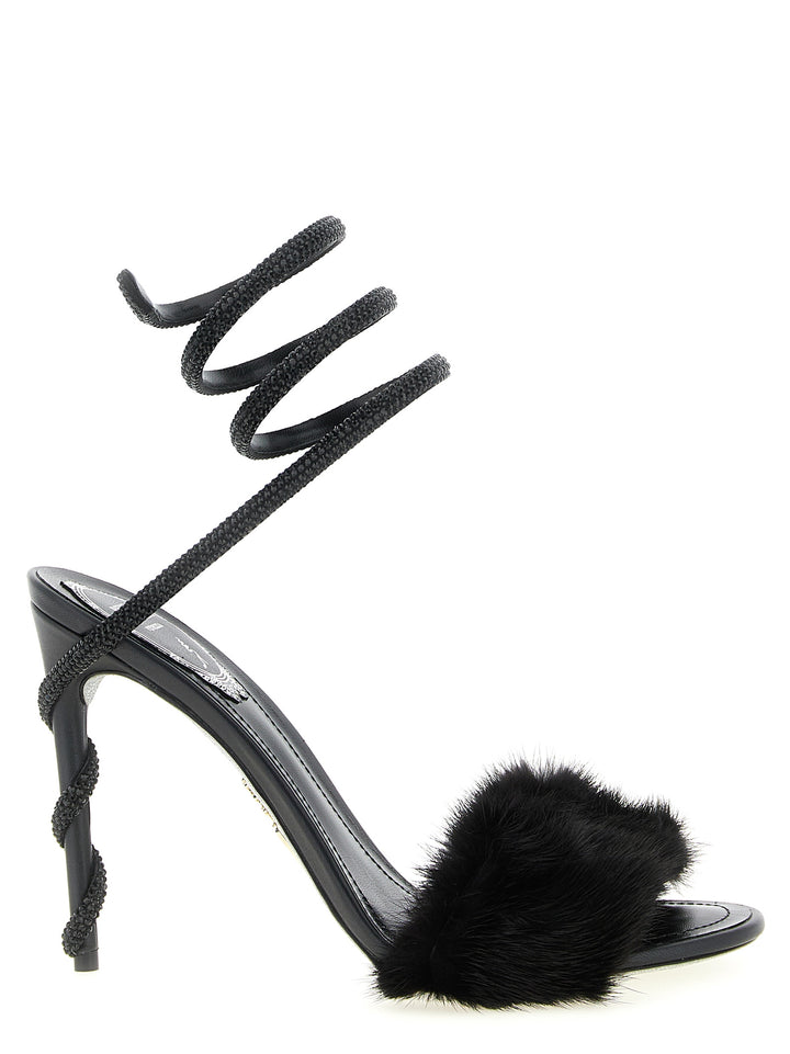René Caovilla Margot Sandals - Black | 572114ed17b0811363da611795e5e8059eaa0548