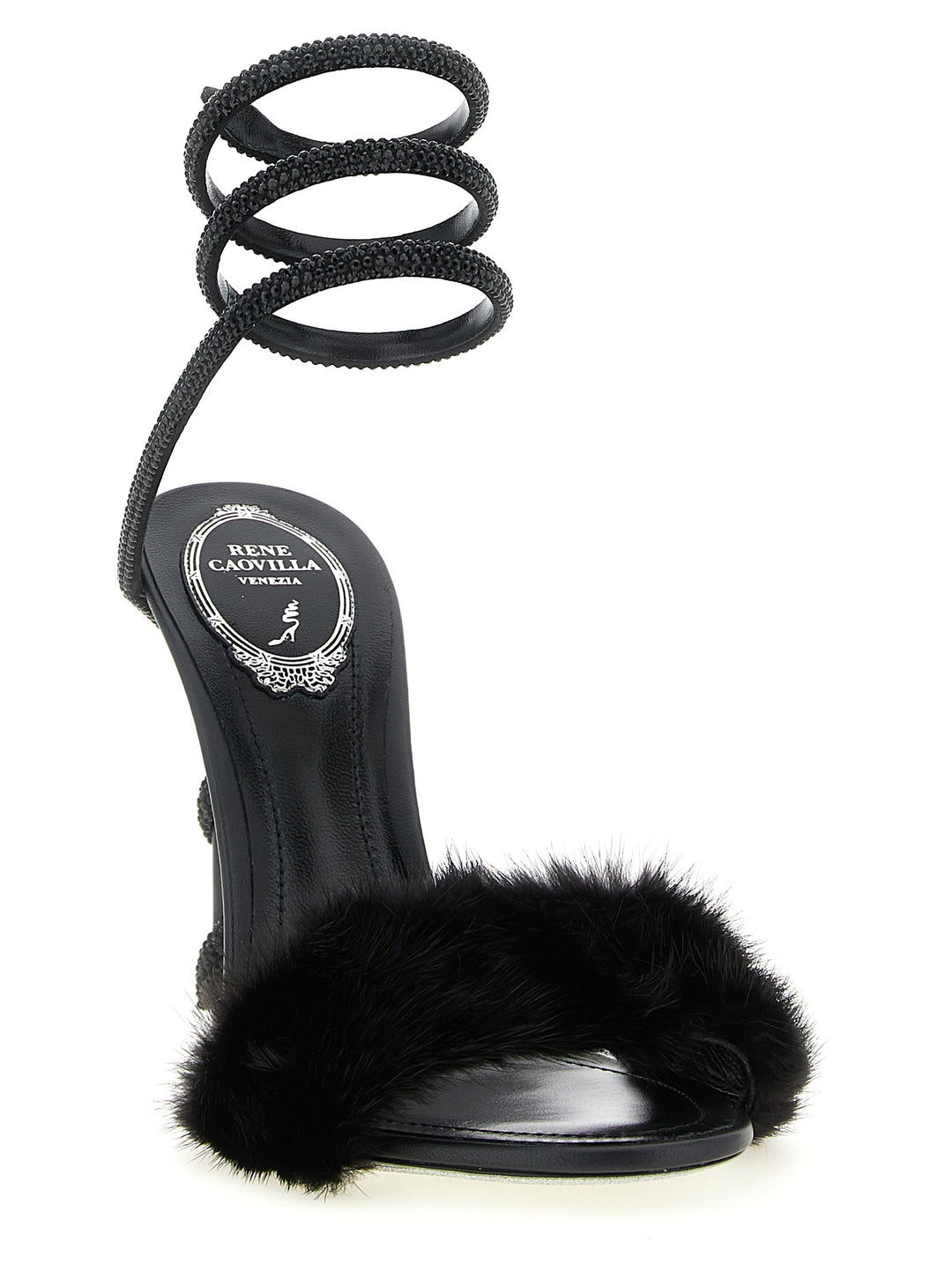 René Caovilla Margot Sandals - Black | a25b349517d7e40eef0b34f78b3277ec73e38984
