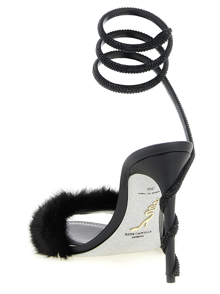 René Caovilla Margot Sandals - Black | b900ac6f91fd6b540e37596f5af31430c4c1bf3a