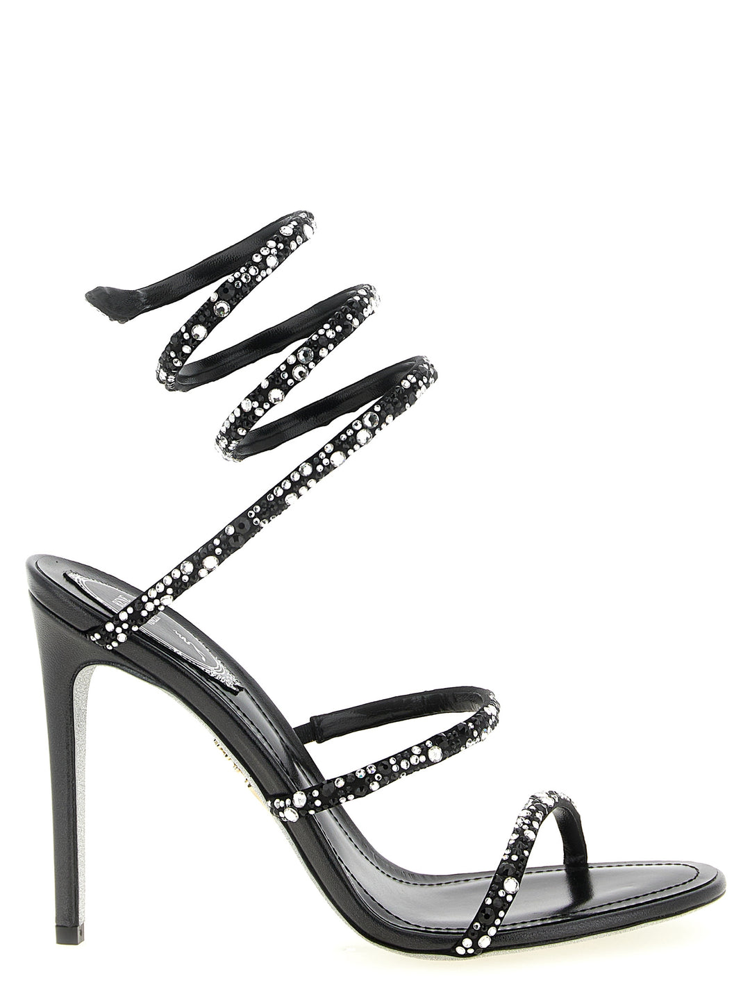 René Caovilla Cleo Sandals - White/Black | 9574adf9fae615dc5a643be92c520418dd2cc734