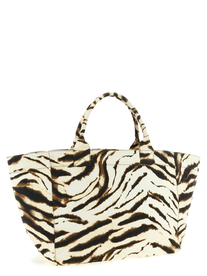 Ganni Xxl Zebra Tote Bag - Beige | b7515b77eb383292deab43f15dff3338099164d9