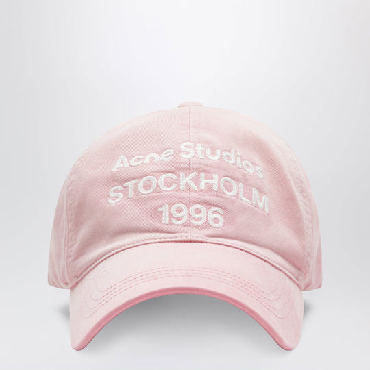 Baseball Cap With Logo In Tango Pink Washed