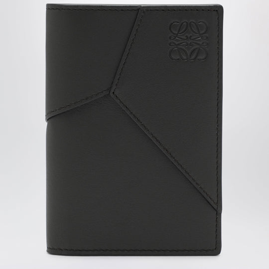 Dark Grey Leather Puzzle Bi-Fold Cardholder