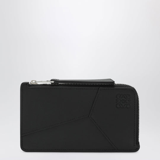 Black Leather Puzzle Coin Purse With Cardholder