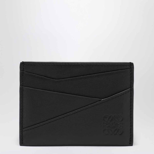 Black Leather Puzzle Card Holder