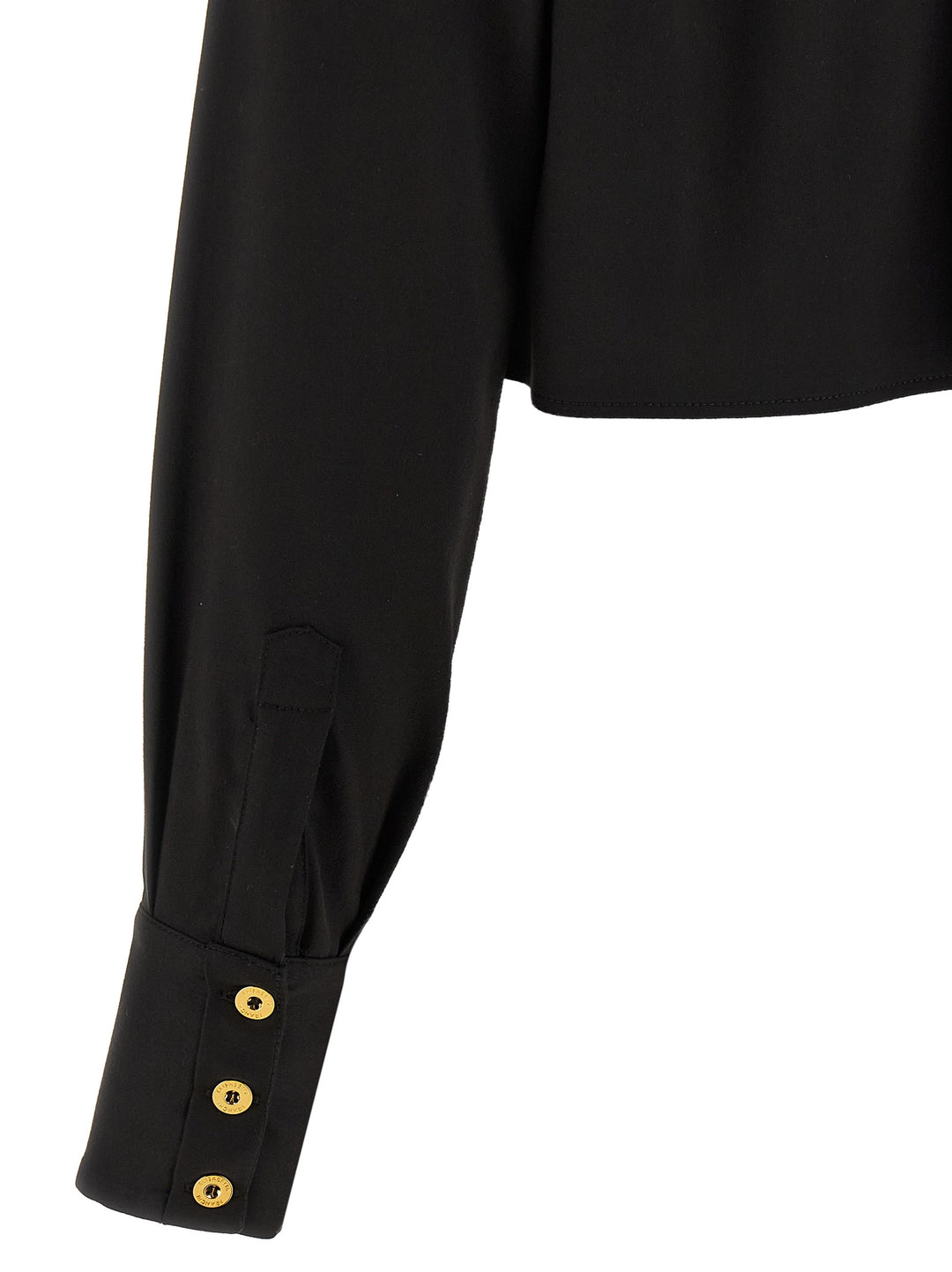 Elisabetta Franchi Cropped Shirt Shirt and Blouse - Black | 407e0406e23bb56da461e36baebc7e5ad74fe8ed