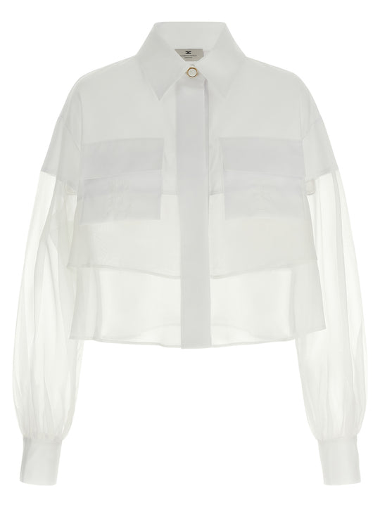Organza Shirt Shirt And Blouse White