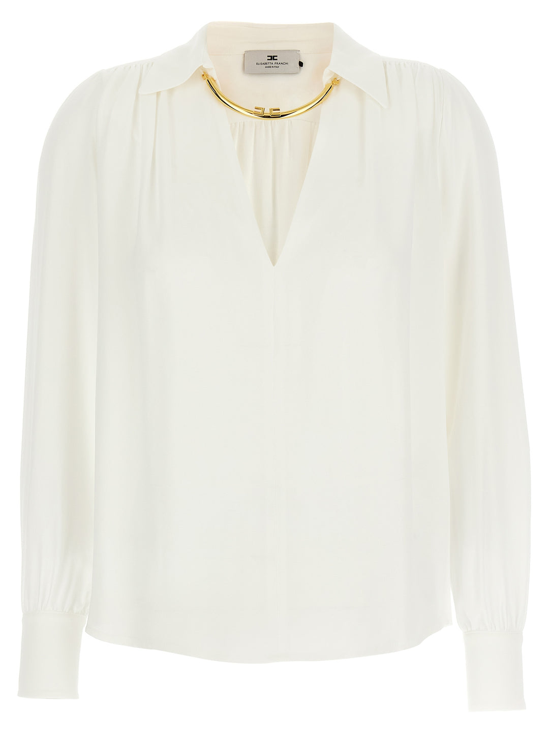 Elisabetta Franchi Necklace Shirt Shirt and Blouse - White | 7ea2522b771402ee9e43e498e63766e02a487622