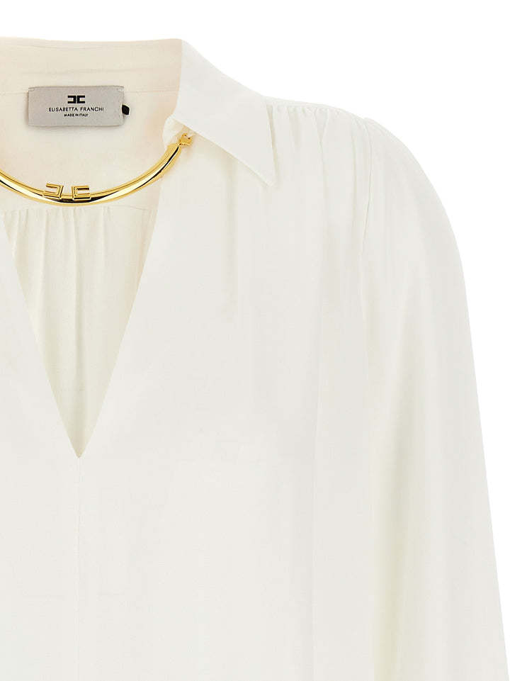 Elisabetta Franchi Necklace Shirt Shirt and Blouse - White | a048c3be06190e6a16e2055e376556b68db47f63