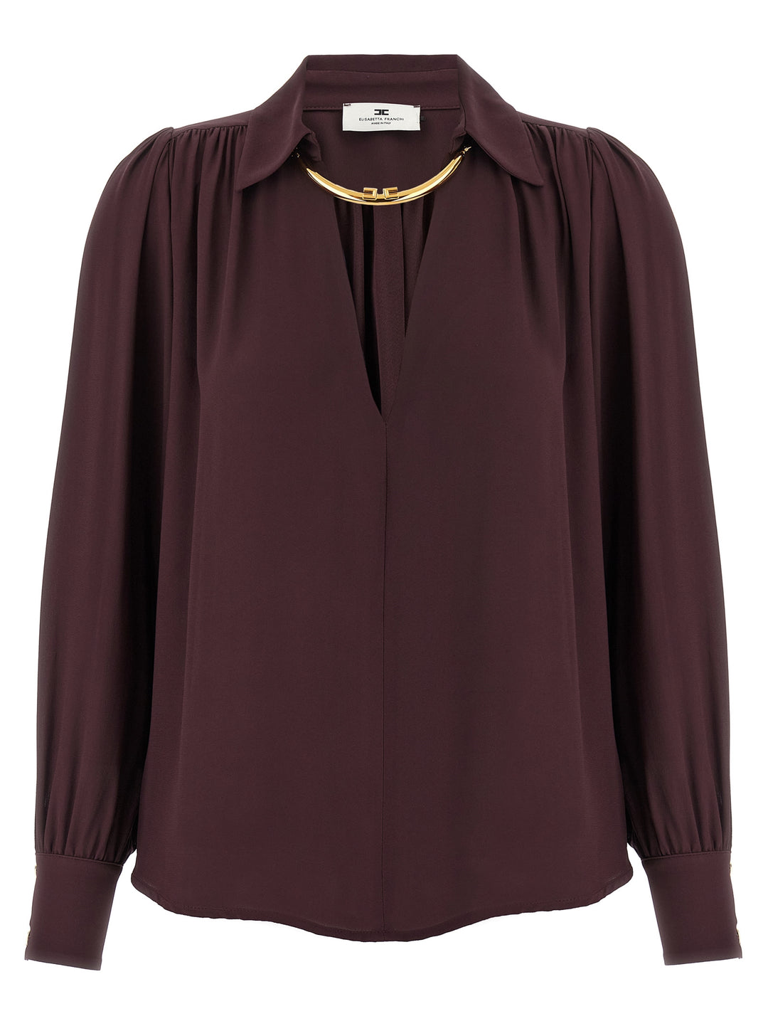 Elisabetta Franchi Necklace Shirt Shirt and Blouse - Purple | 3e10348b0c4f9a1be2dbca72efa24260f4946308