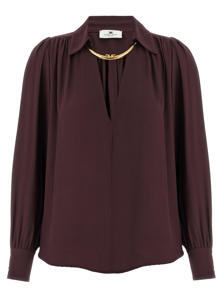 Elisabetta Franchi Necklace Shirt Shirt and Blouse - Purple | 3e10348b0c4f9a1be2dbca72efa24260f4946308