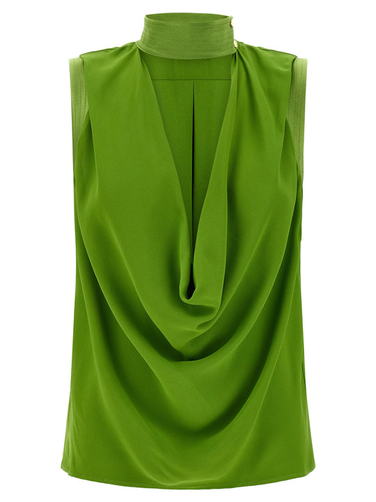 Draped Top Tops Green