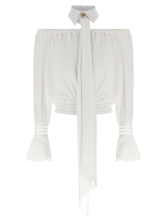 Shirt Collar Blouse Shirt And Blouse White