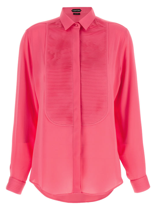 Tuxedo Shirt And Blouse Fuchsia