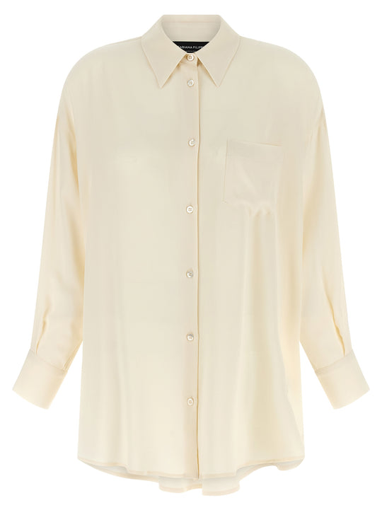 Diamond Thread Shirt Shirt And Blouse Beige