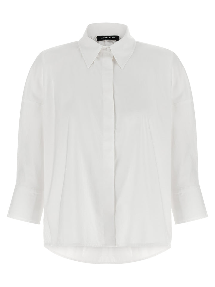 Fabiana Filippi Diamond Thread Shirt Shirt and Blouse - White | a7f857f7b131a165ec8937fb5543c677fbc2a563
