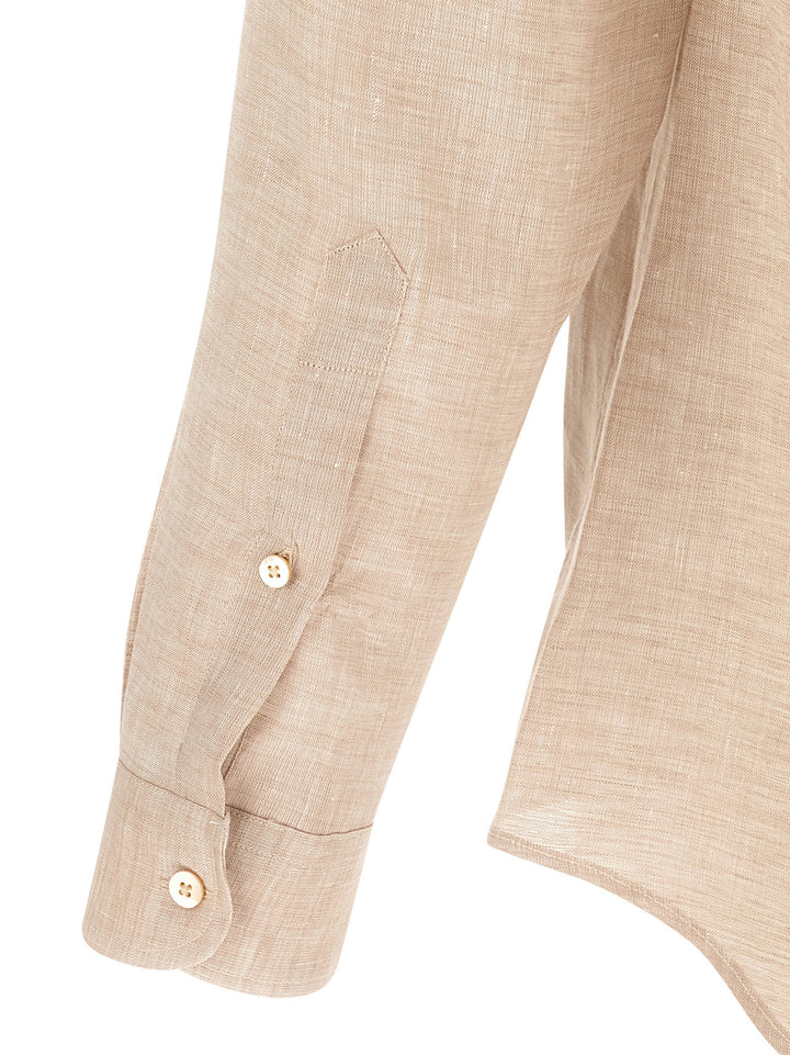 Riviera Project Linen Shirt Shirt and Blouse - Beige | bc864e355b0a611e1055b7f9bde1c9f70a0bffd8