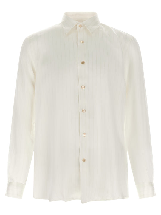Striped Shirt Shirt And Blouse Beige