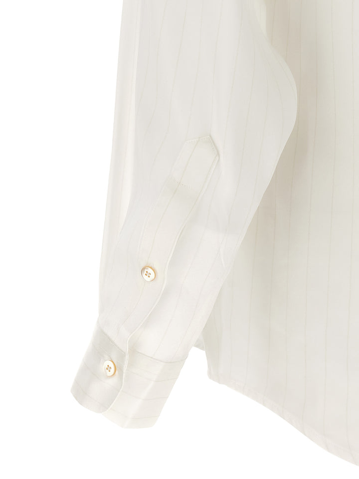 Riviera Project Striped Shirt Shirt and Blouse - Beige | 561ba45ce096e85f09c7f16e946a9d9cf04425d4