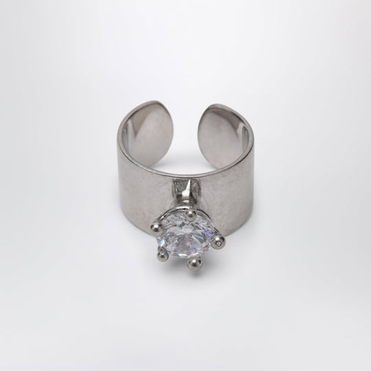 Armour Ring Small With Diamonds