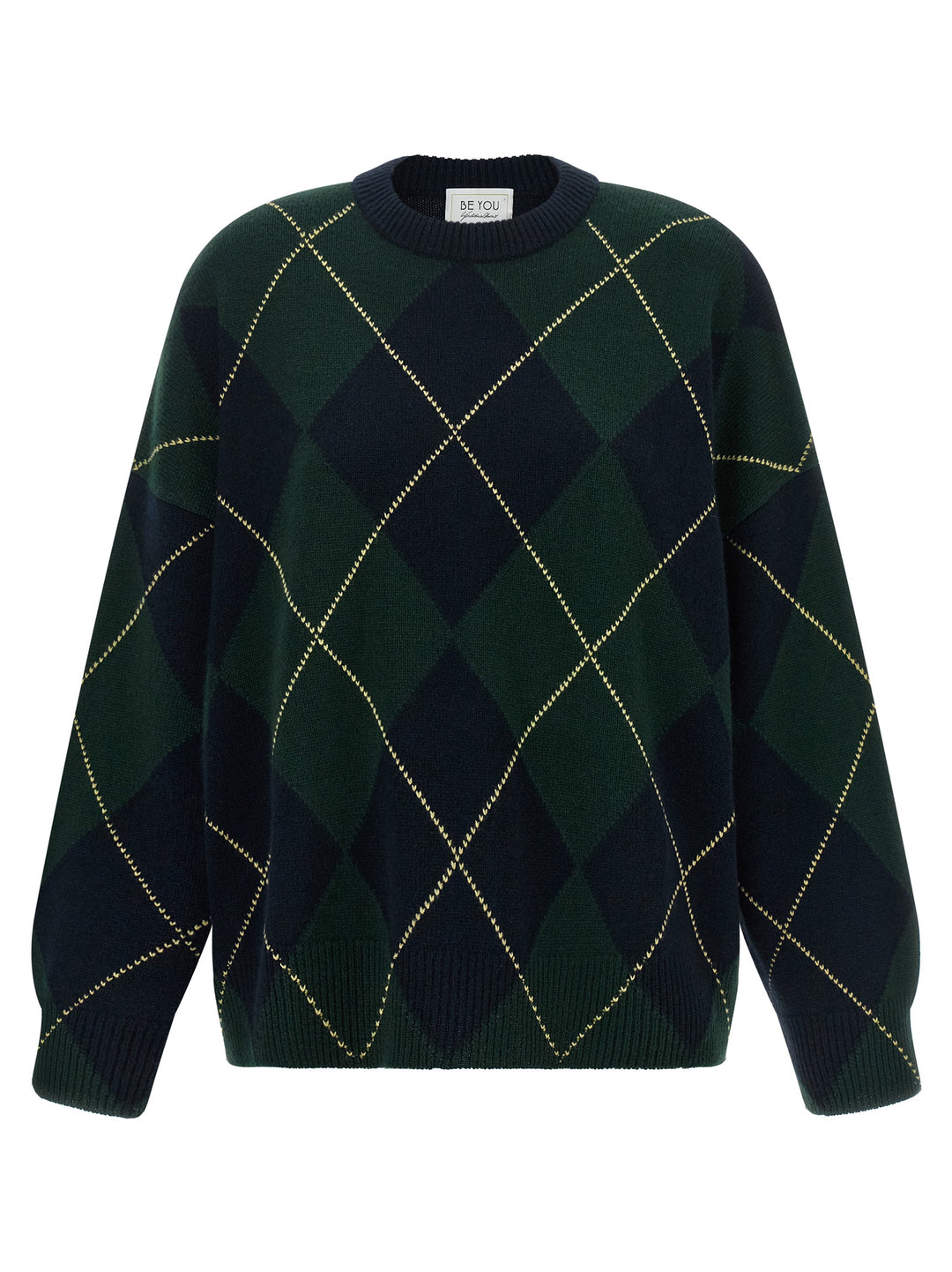 Be You Diamond-Shaped Crew Neck Sweater Sweaters and Cardigans - Multicolor | f8eff5a1f527c19cddf1a3fb03ea85a433825e32