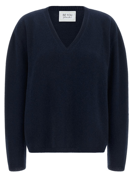 V-Neck Sweater Sweaters And Cardigans Blue