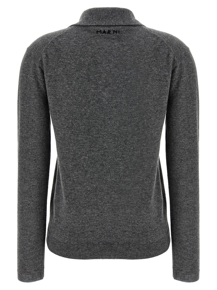 Marni Wool Cardigan Sweaters and Cardigans - Gray | 05f25db1522d7d4d818324288beaa02f316c3ef7