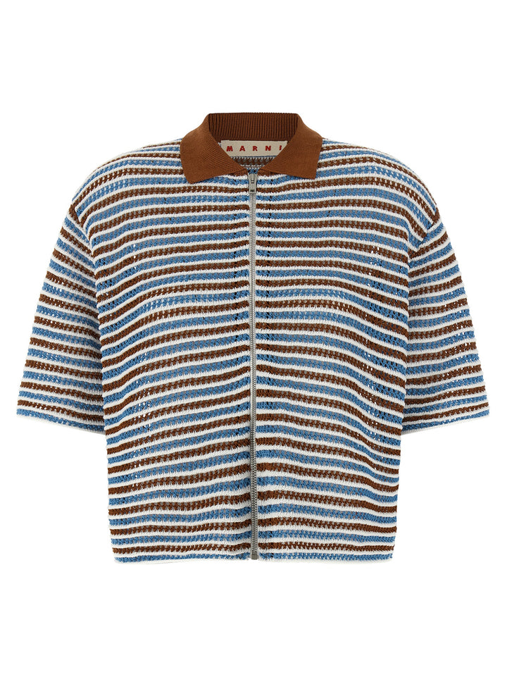 Marni Striped Crochet Cardigan Sweaters and Cardigans - Multicolor | f52569c1641657ad2042d383709a5d6541fee7e5