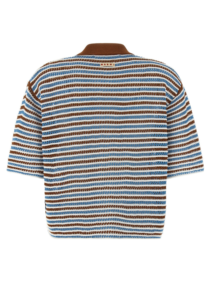 Marni Striped Crochet Cardigan Sweaters and Cardigans - Multicolor | 791c0d6a1b47be7fc3e1ec661eff5263f11c7df8