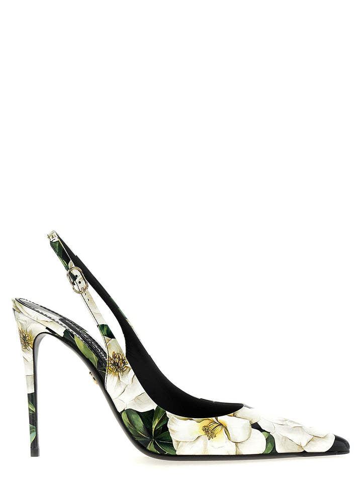 Dolce & Gabbana Floral Slingback Pumps - Multicolor | 60d6f76f053f1e1c42db249e8e918b6dd8d5351c