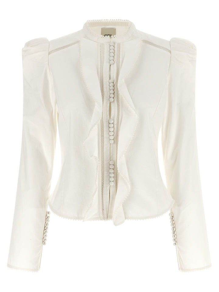 Isabel Marant Calina Shirt and Blouse - White | 5a0800d7b3e332c08ad371157fb7a4126adf938b