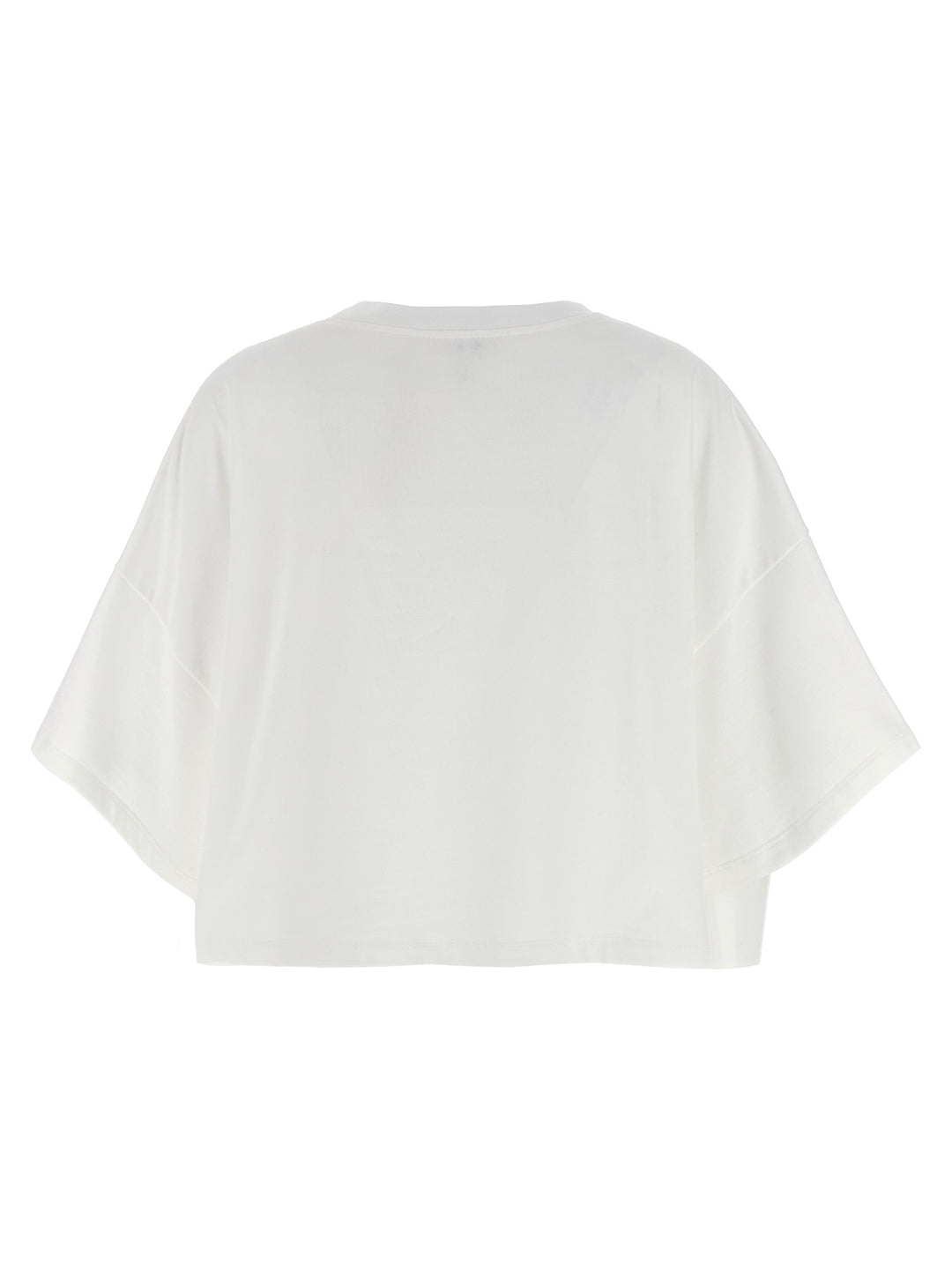 Chloé Logo Crop T-shirt - White/Black | c8e7759a95ff4f3a19237b5055cdcef31b419f6b