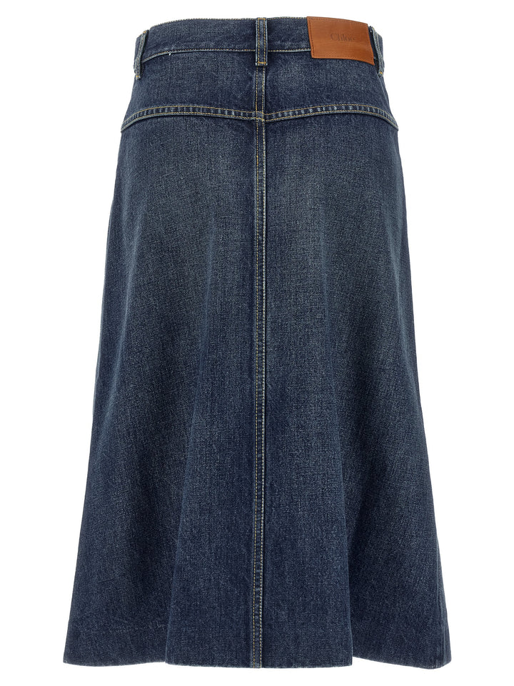 Chloé Denim Skirt Skirts - Blue | fed1a1781e5a5a9b68ae60f0ddc484a667051fb0