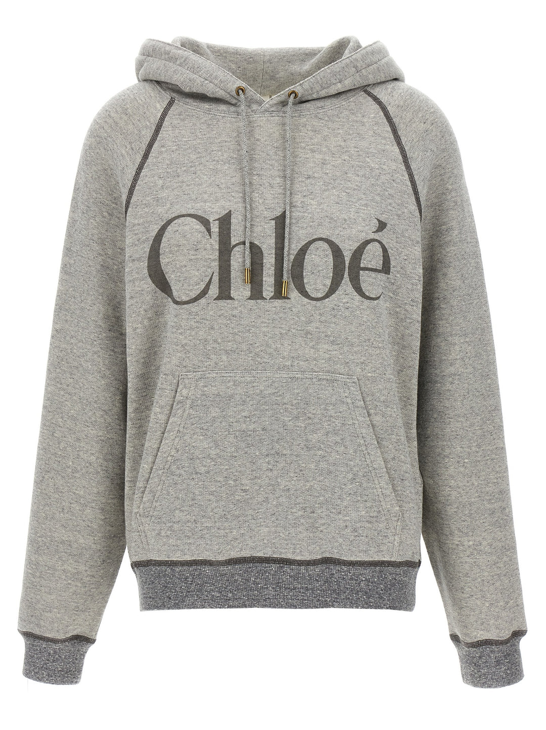 Chloé Logo Hoodie Sweatshirt - Gray | 00508bdb67f90d98b83e7163a8d26548c64c1c40