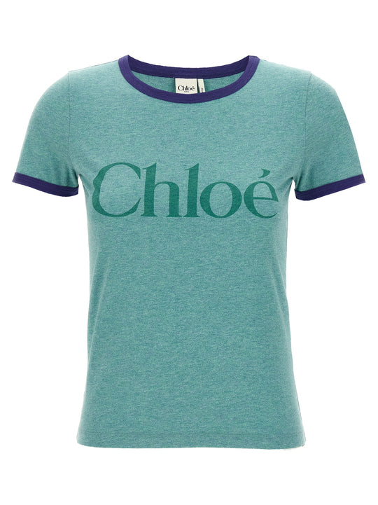 Logo Print T-Shirt Green
