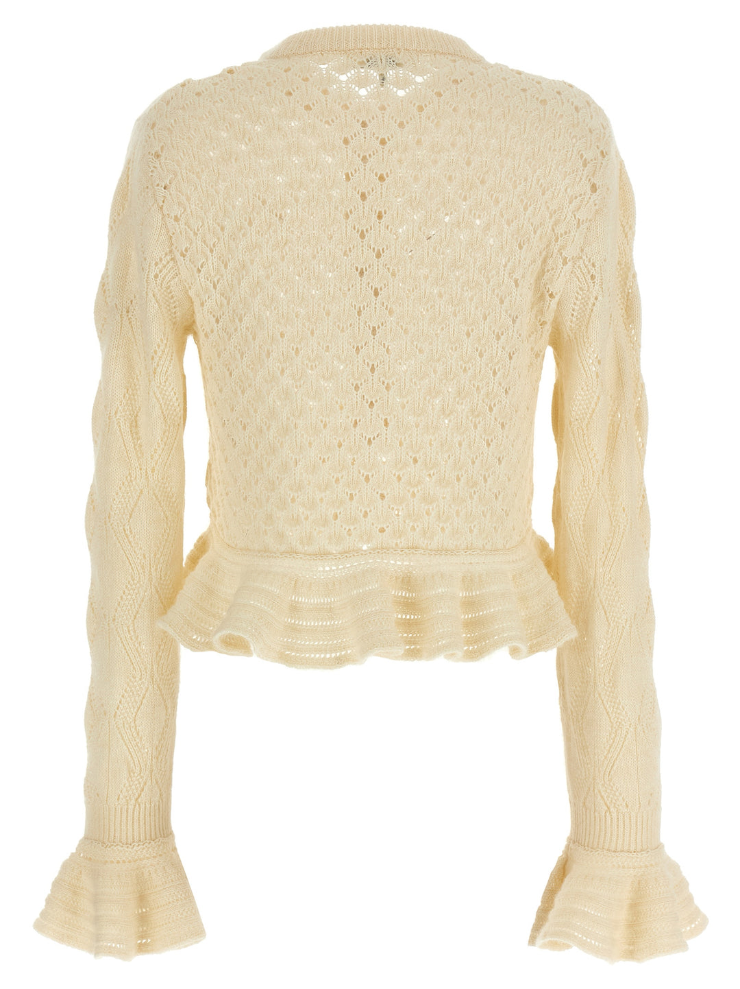 Chloé Pointelle Cardigan Sweaters and Cardigans - White | 89d1735133d8b5790e80dd891c7a3368325fad41